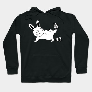 A bunny trying to juggle Easter eggs Hoodie